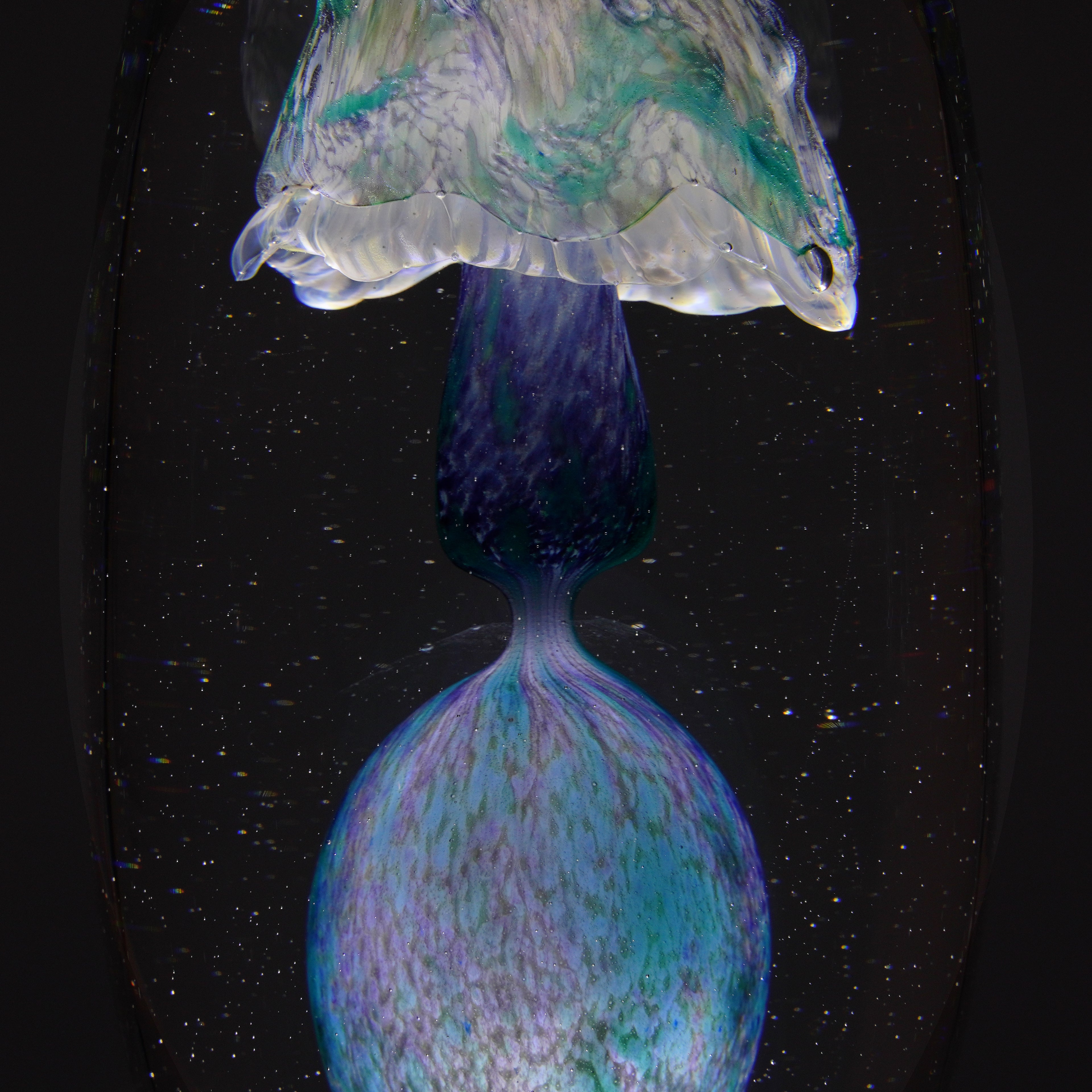 Sculpture champignon bleu (pièce unique, un seul exemplaire)