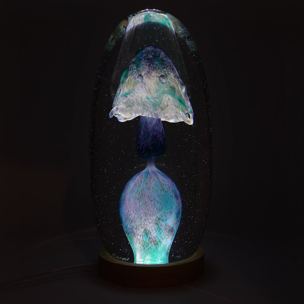 Sculpture champignon bleu (pièce unique, un seul exemplaire)