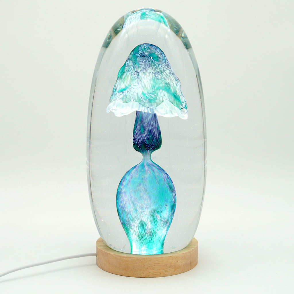 Sculpture champignon bleu (pièce unique, un seul exemplaire)