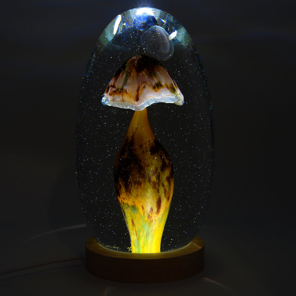 Sculpture Champignon jaune (pièce unique, un seul exemplaire)