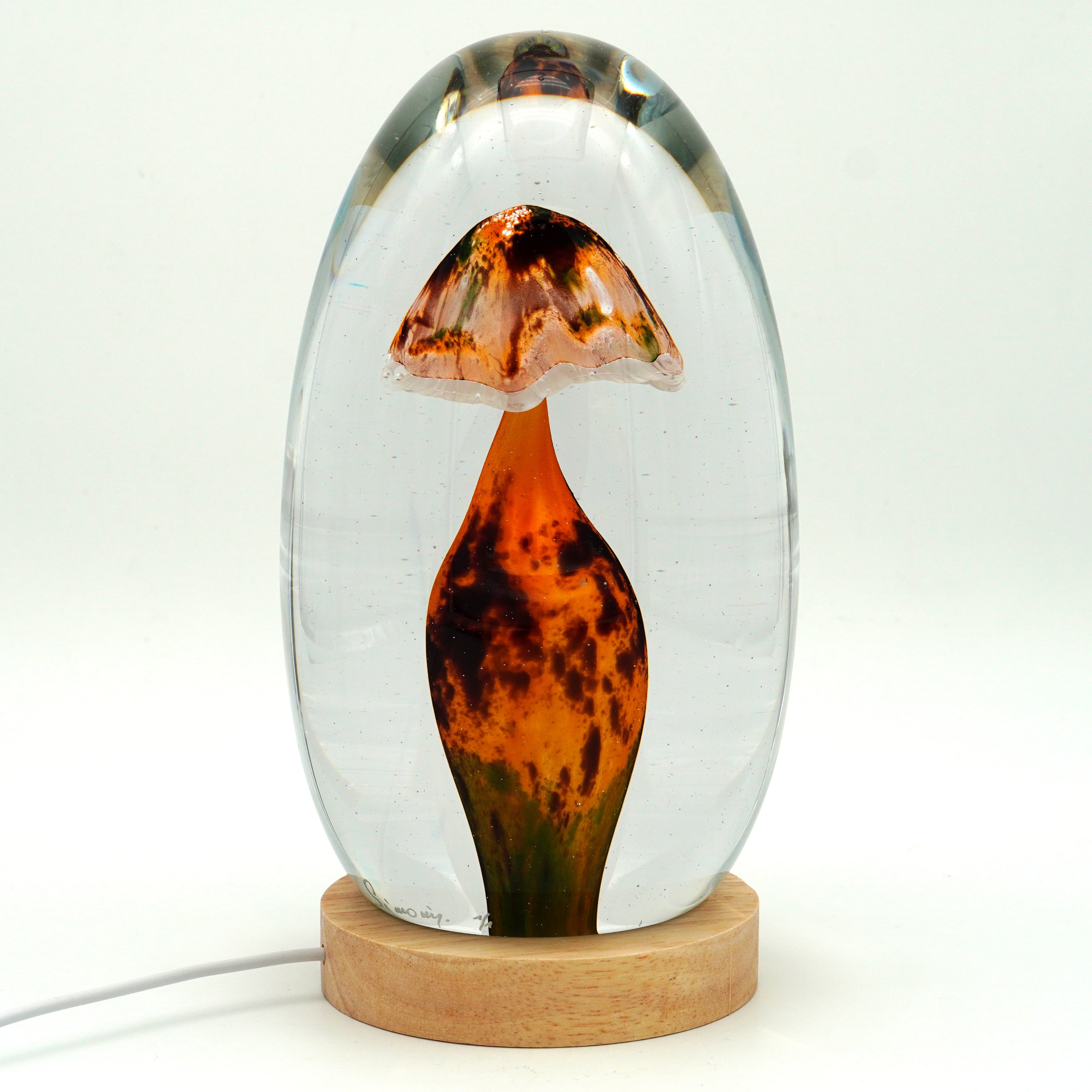 Sculpture Champignon jaune (pièce unique, un seul exemplaire)