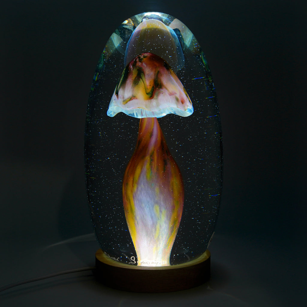 Sculpture champignon rose (pièce unique, un seul exemplaire)