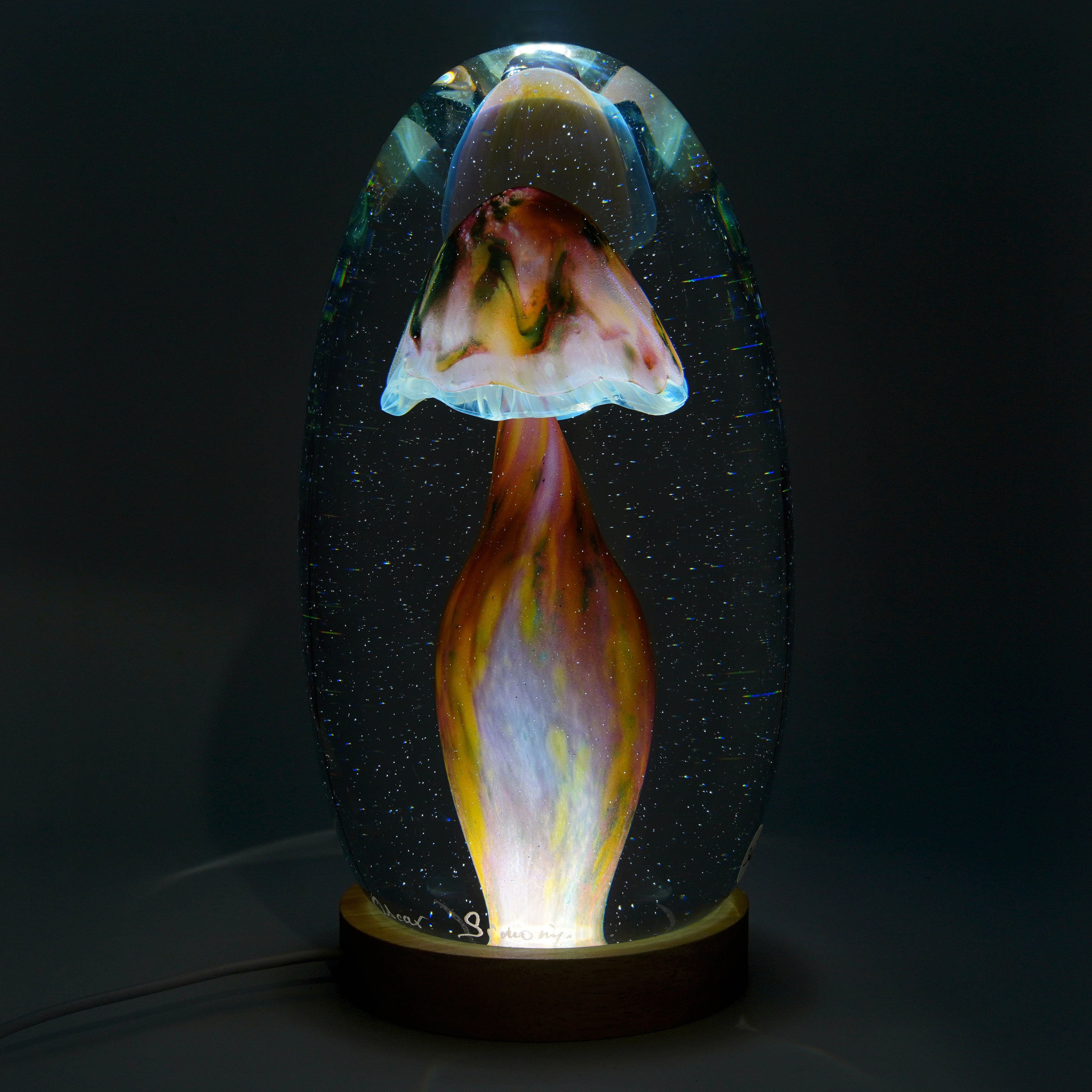 Sculpture champignon rose (pièce unique, un seul exemplaire)