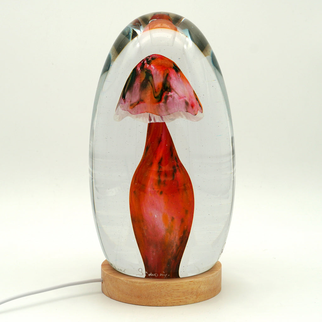 Sculpture champignon rose (pièce unique, un seul exemplaire)