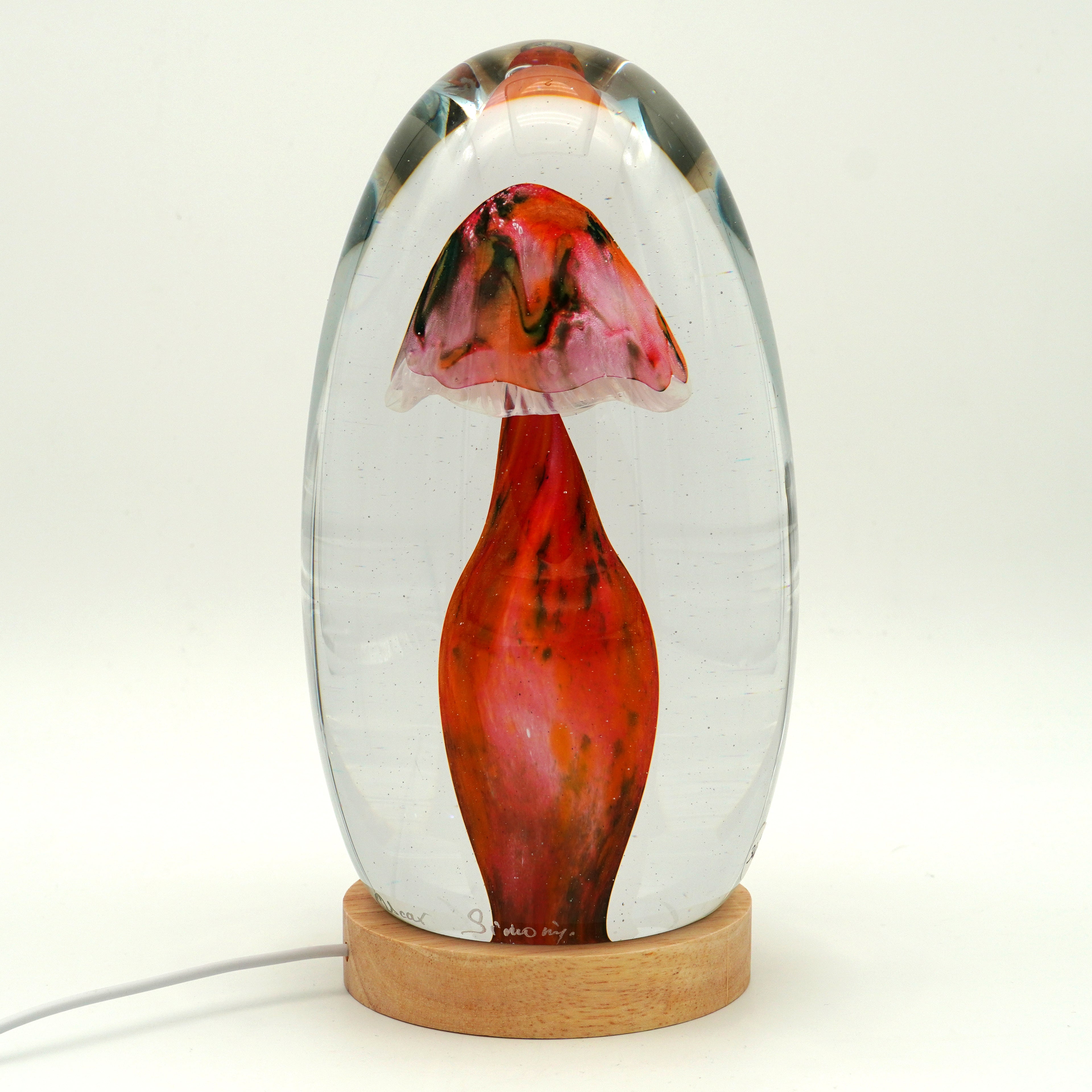 Sculpture champignon rose (pièce unique, un seul exemplaire)