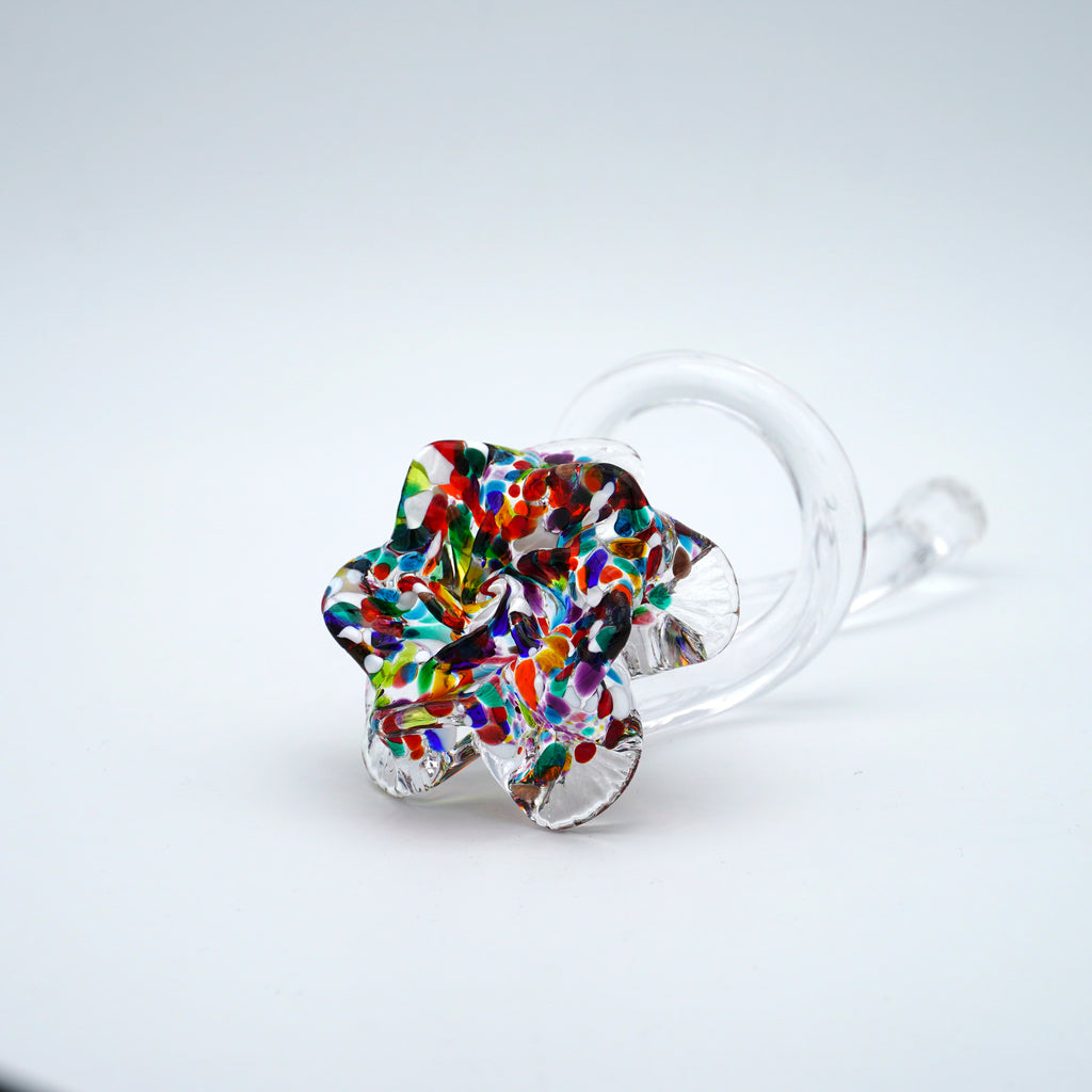 Rose en verre sculpté