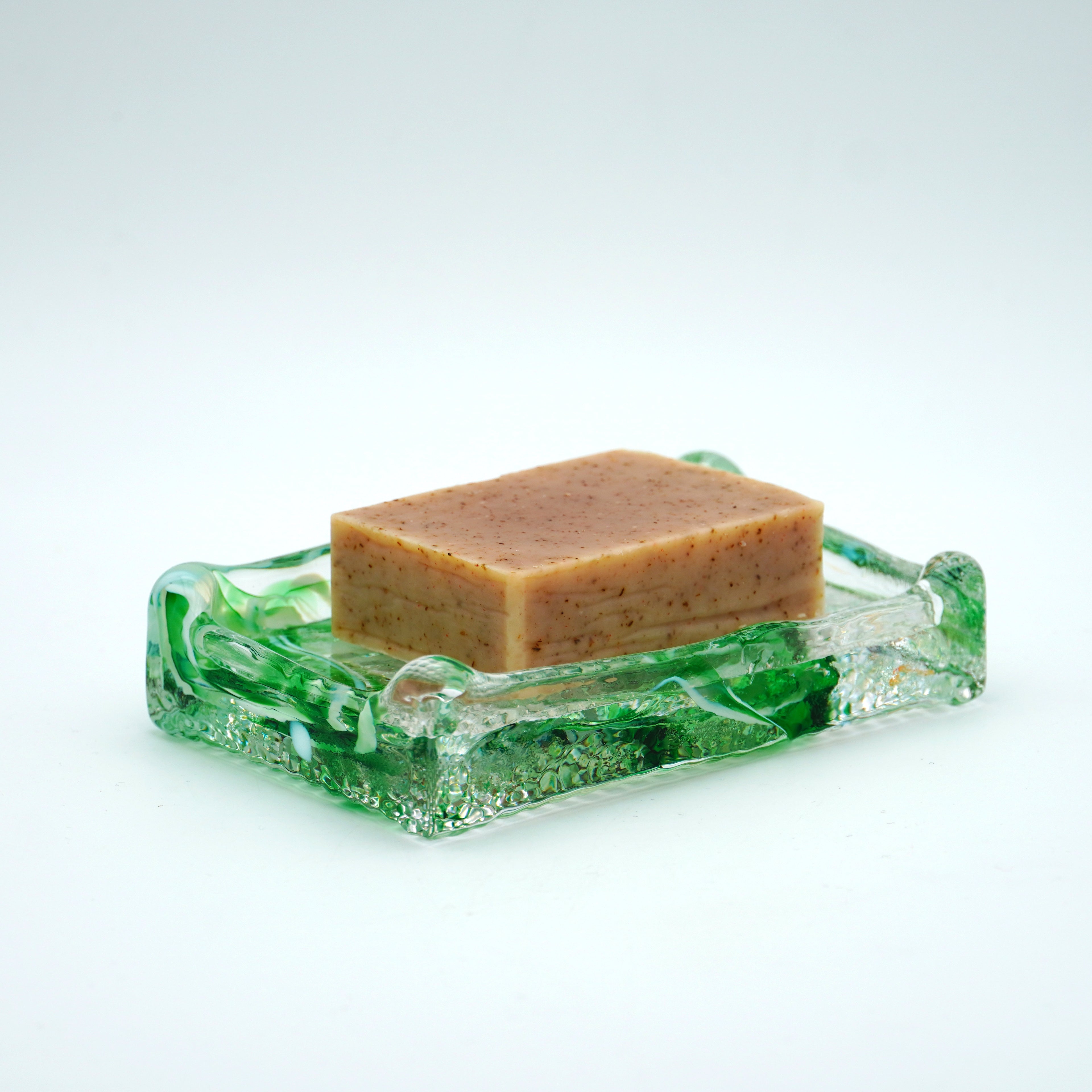 Porte savon en verre