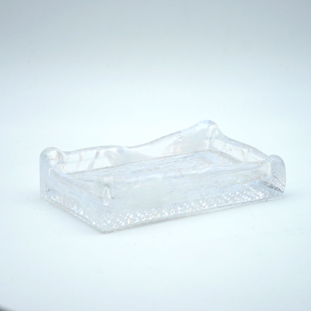 Porte savon en verre