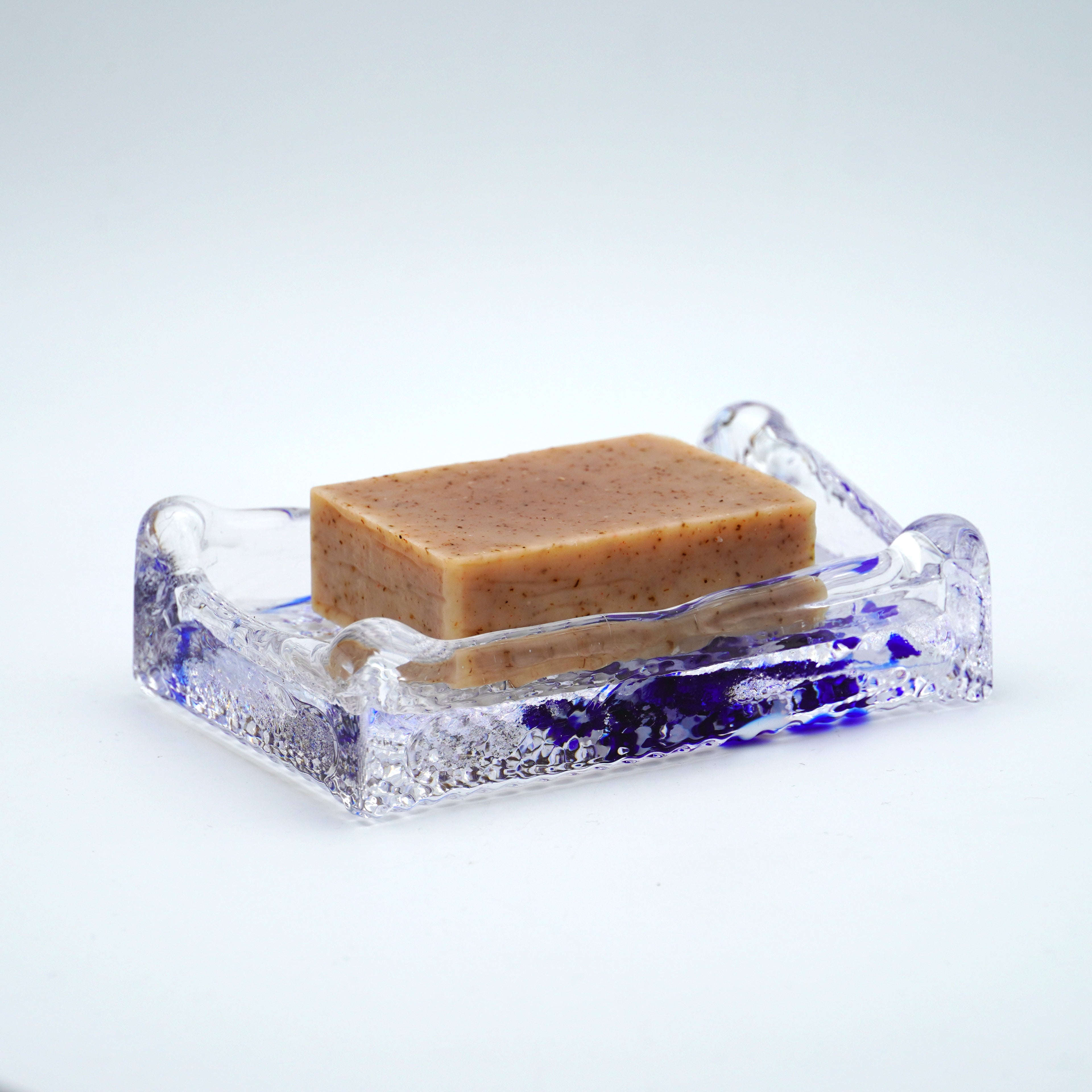 Porte savon en verre