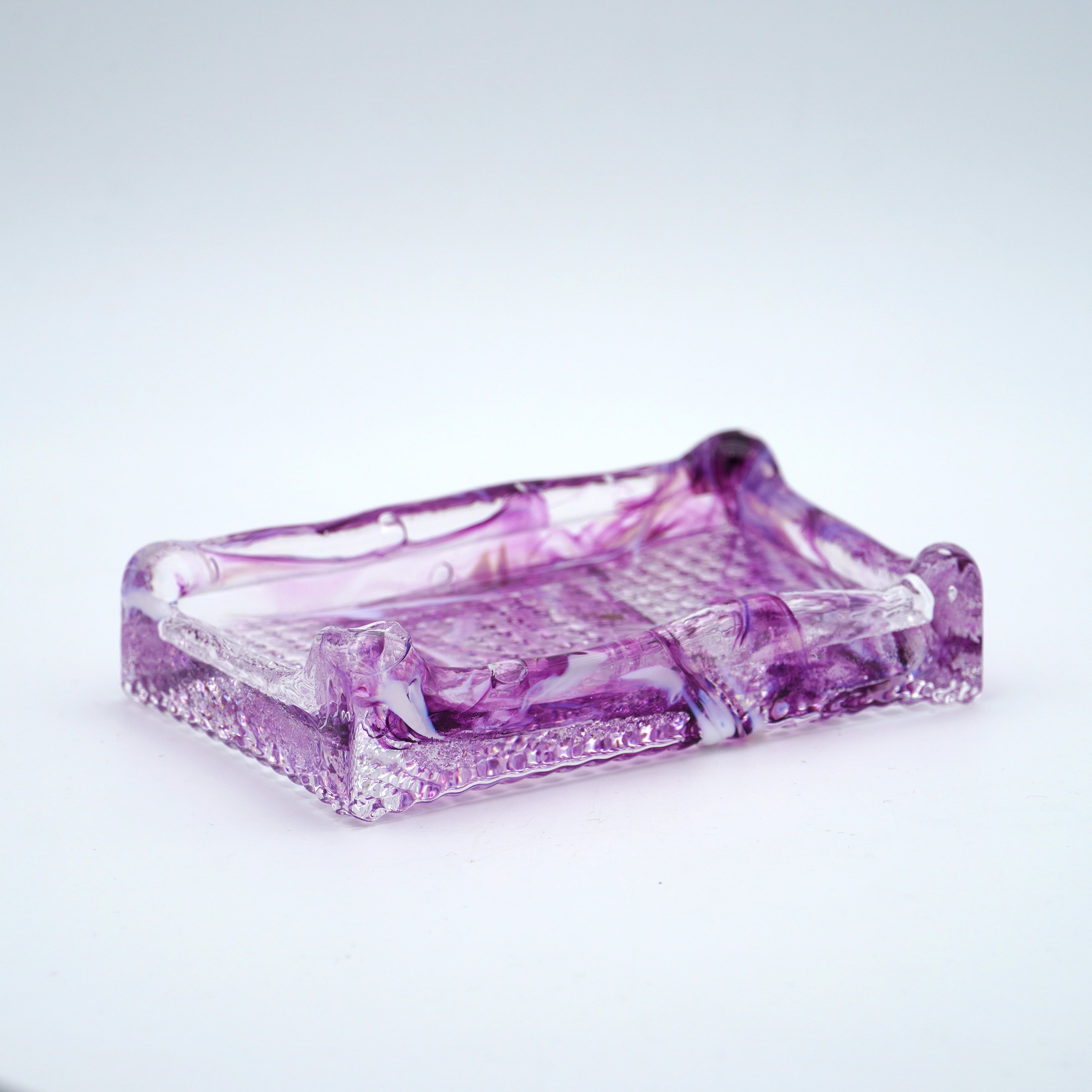 Porte savon en verre