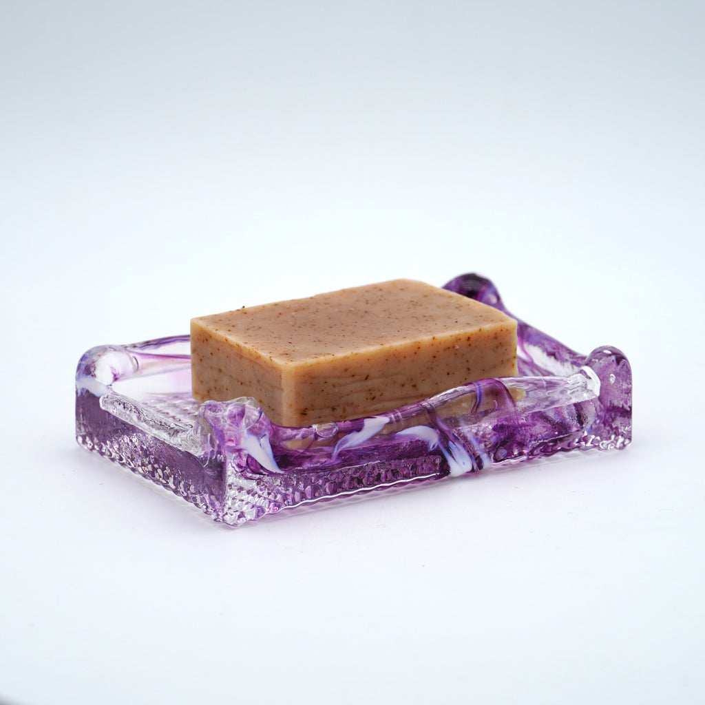 Porte savon en verre