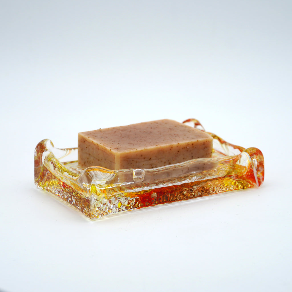 Porte savon en verre