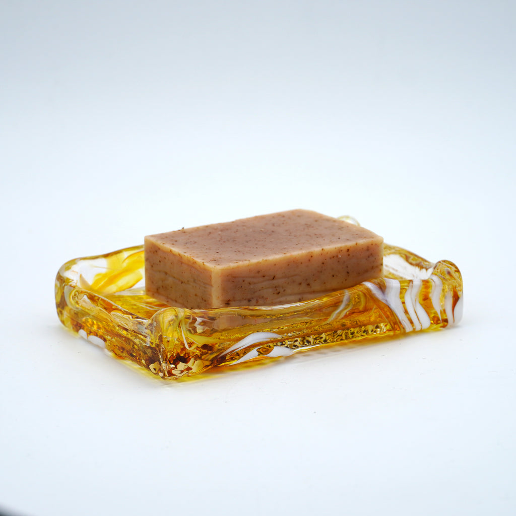 Porte savon en verre