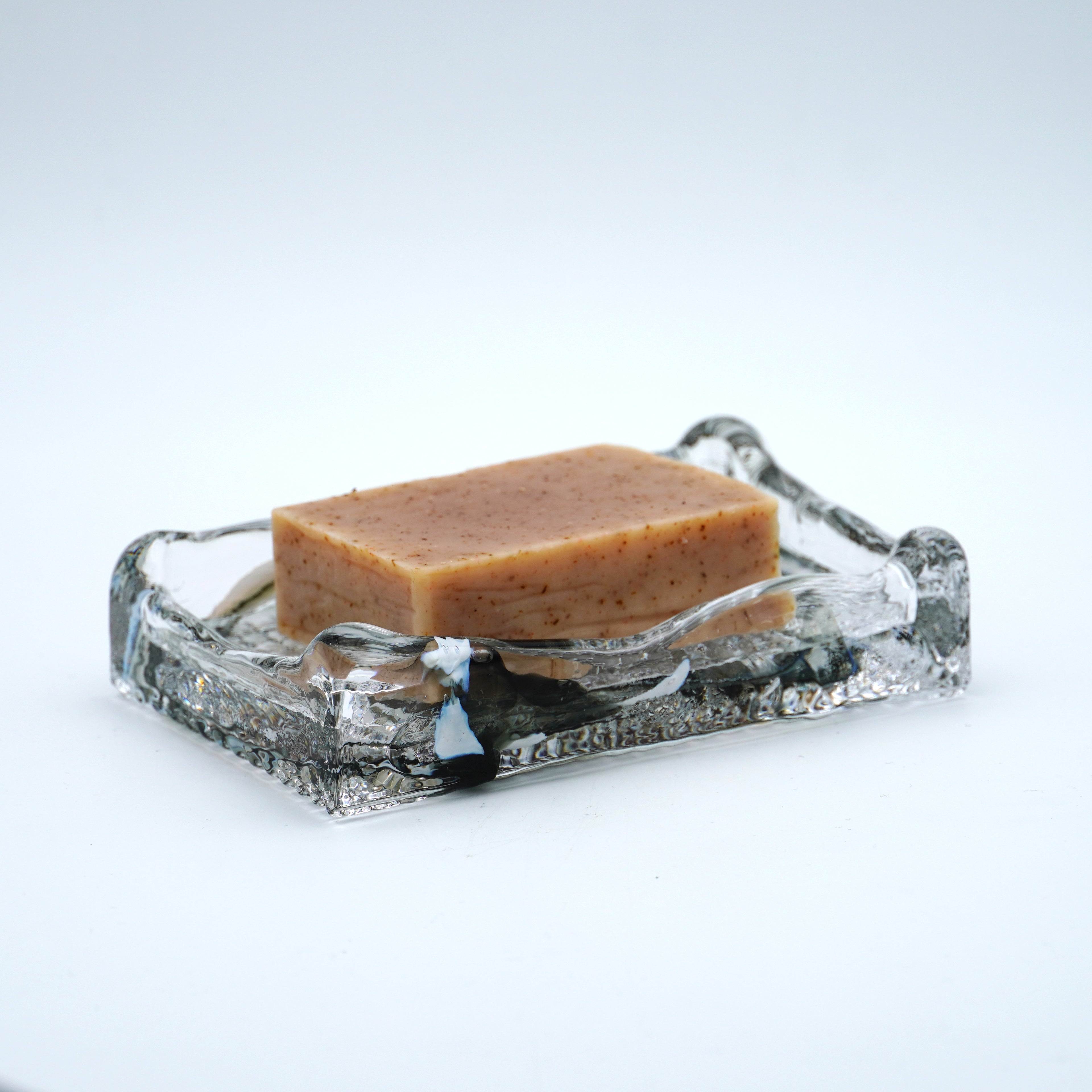 Porte savon en verre