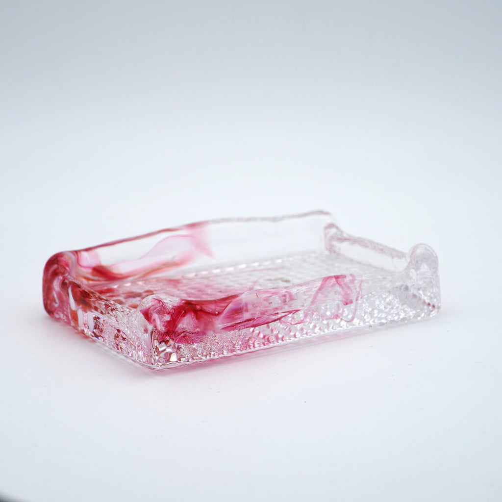 Porte savon en verre