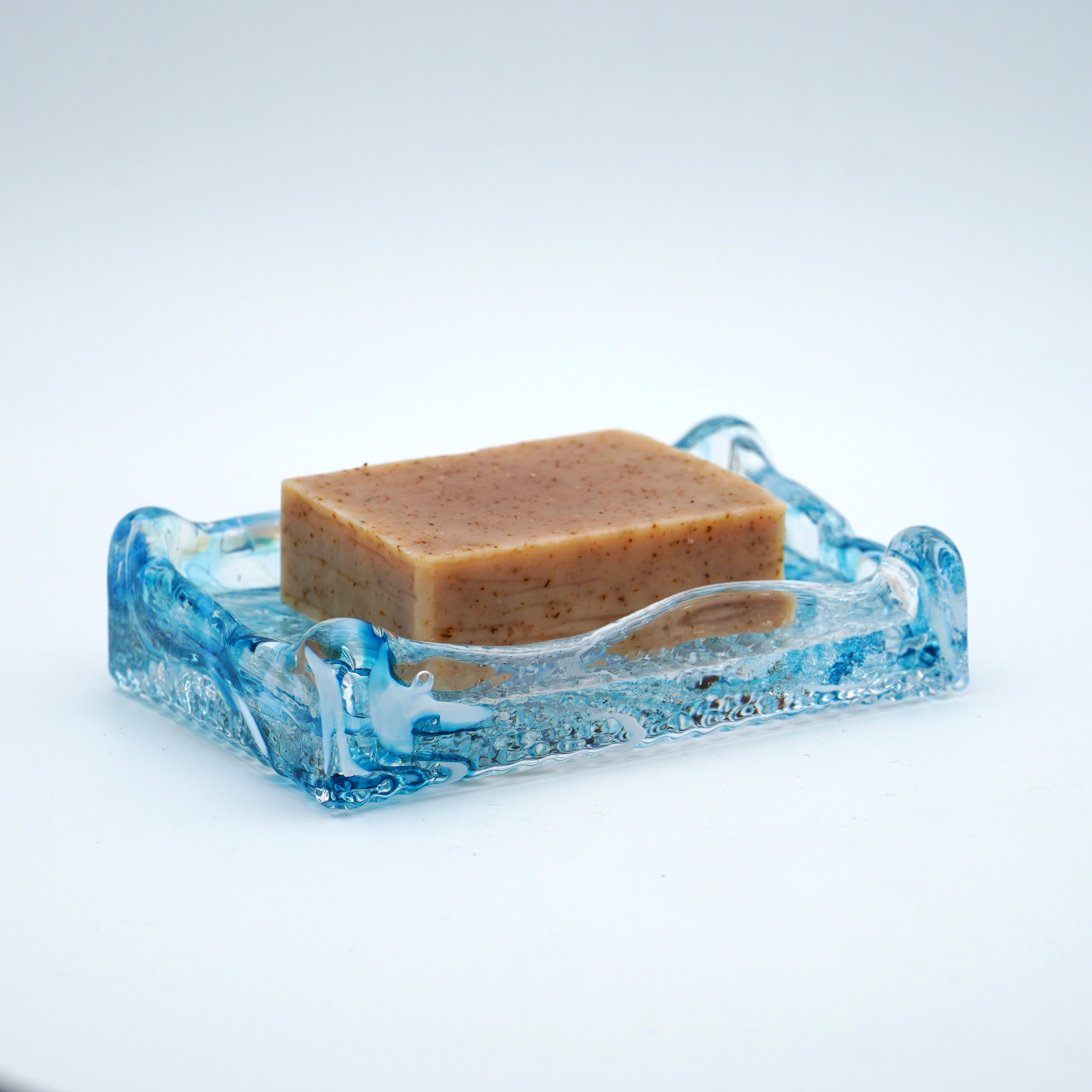 Porte savon en verre