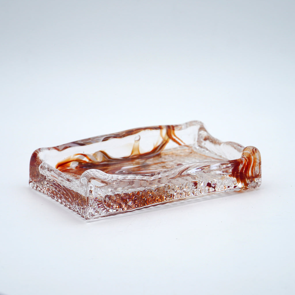 Porte savon en verre