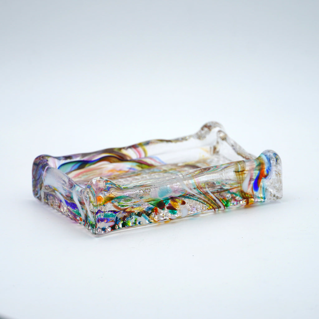 Porte savon en verre