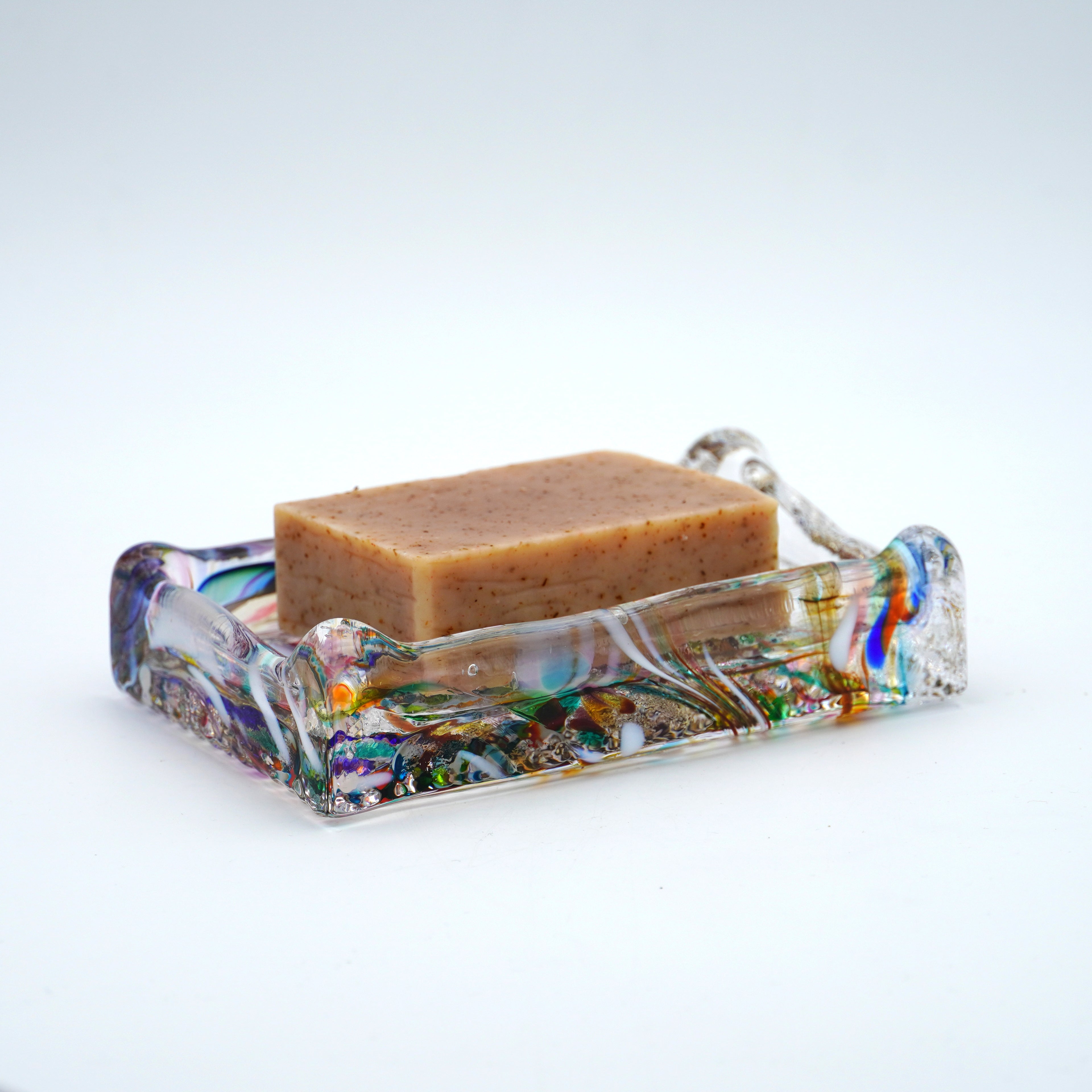 Porte savon en verre