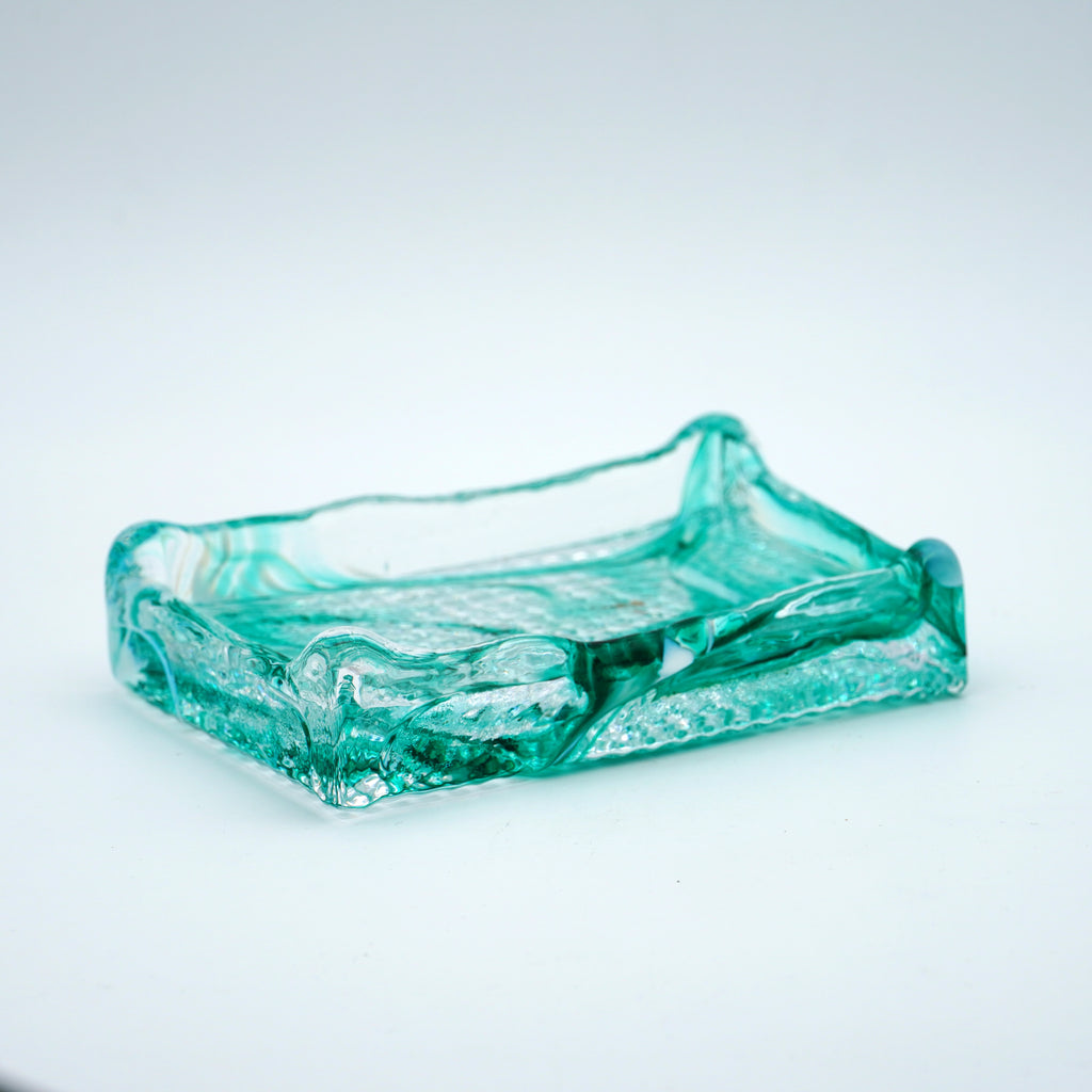 Porte savon en verre