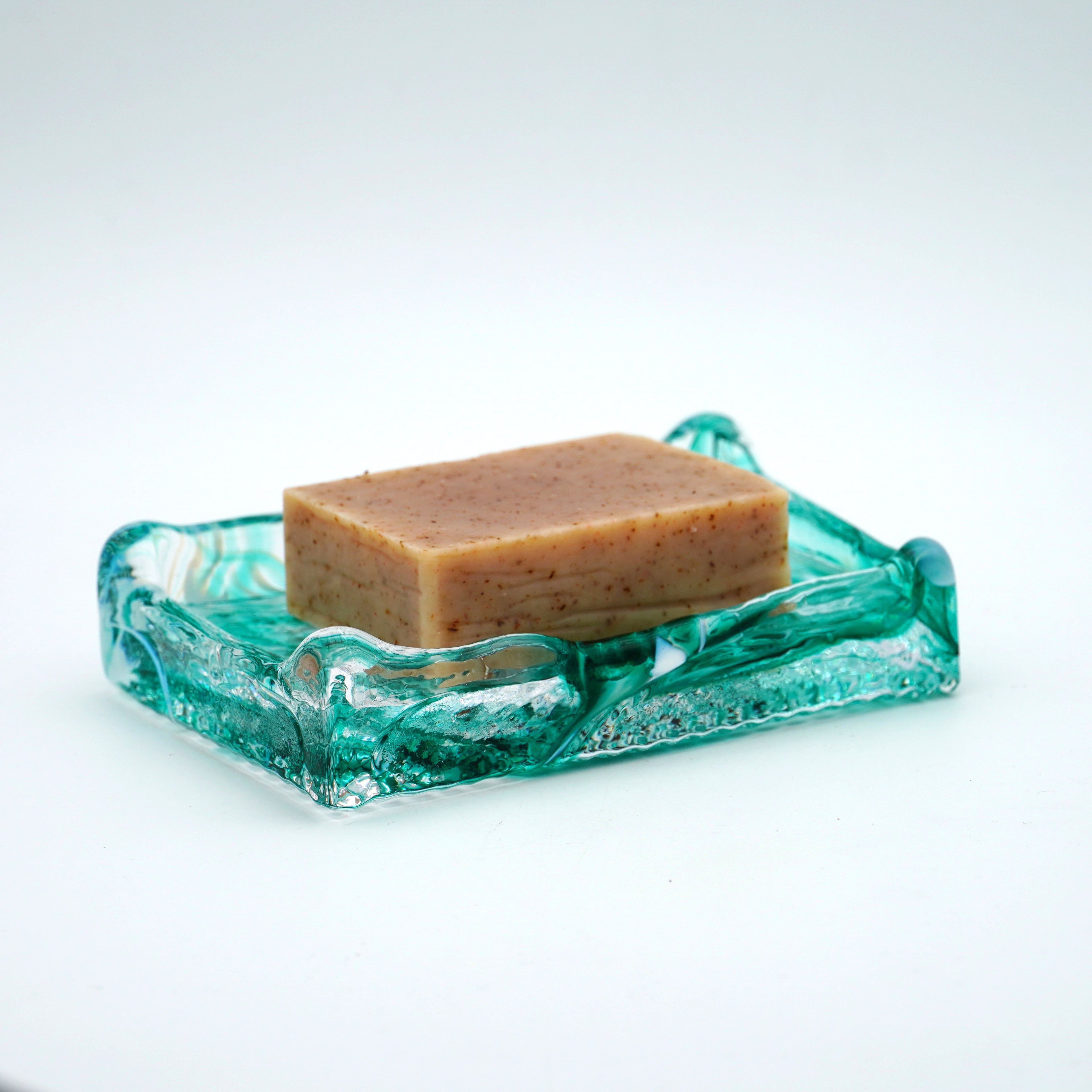 Porte savon en verre