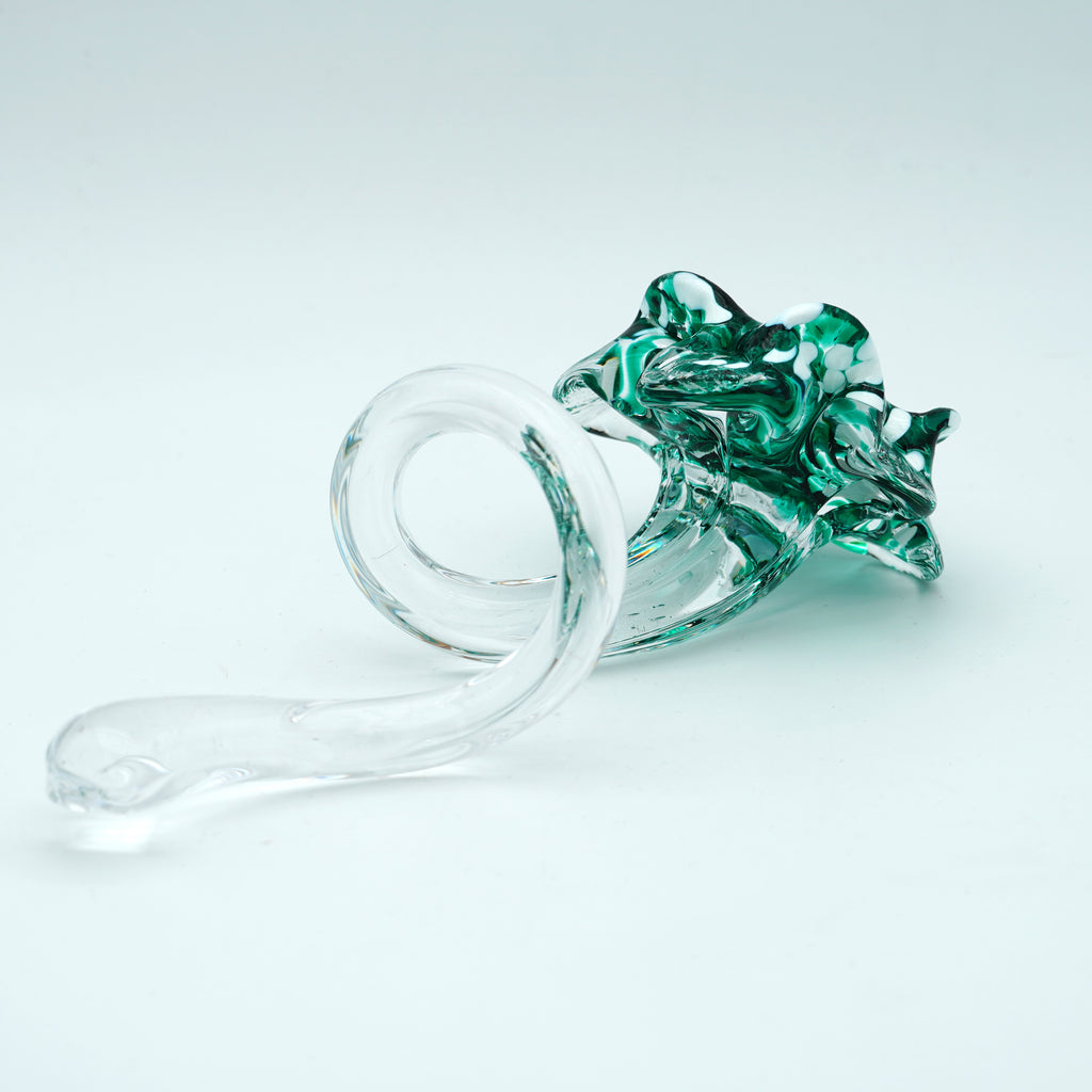 Rose en verre sculpté