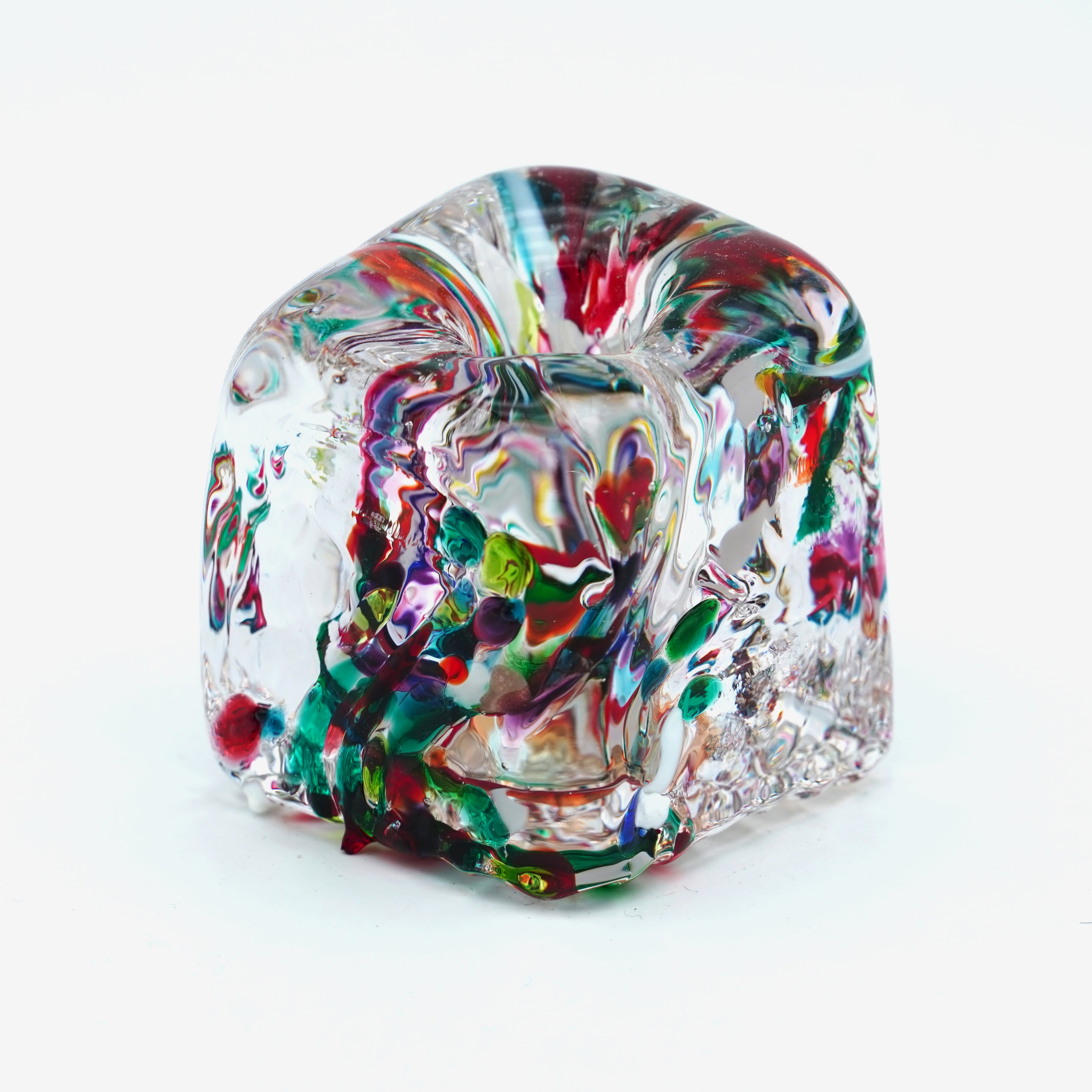 Porte stylo en verre sculpté