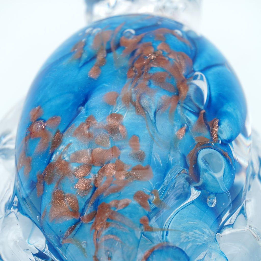 Tortue en verre sculpté