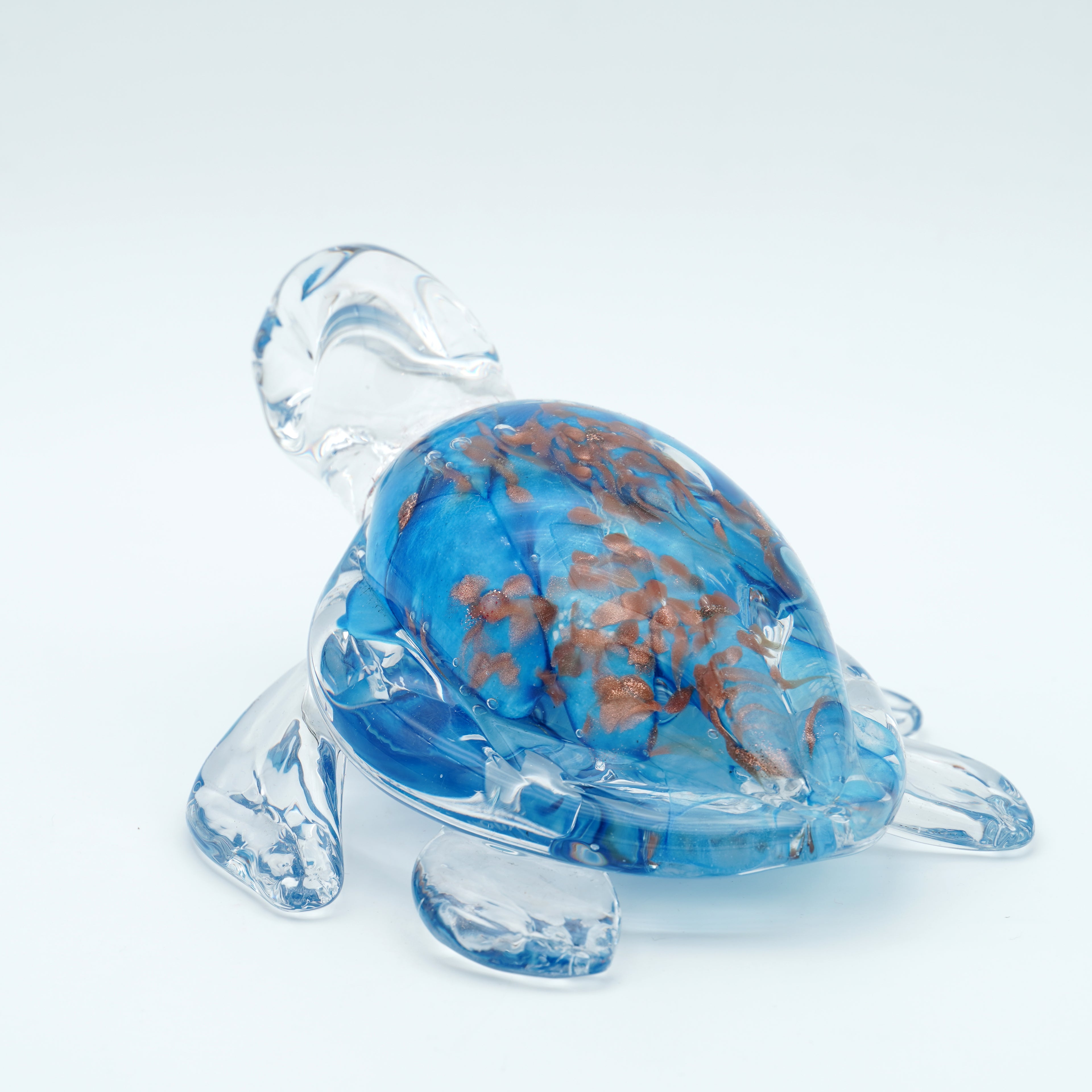 Tortue en verre sculpté