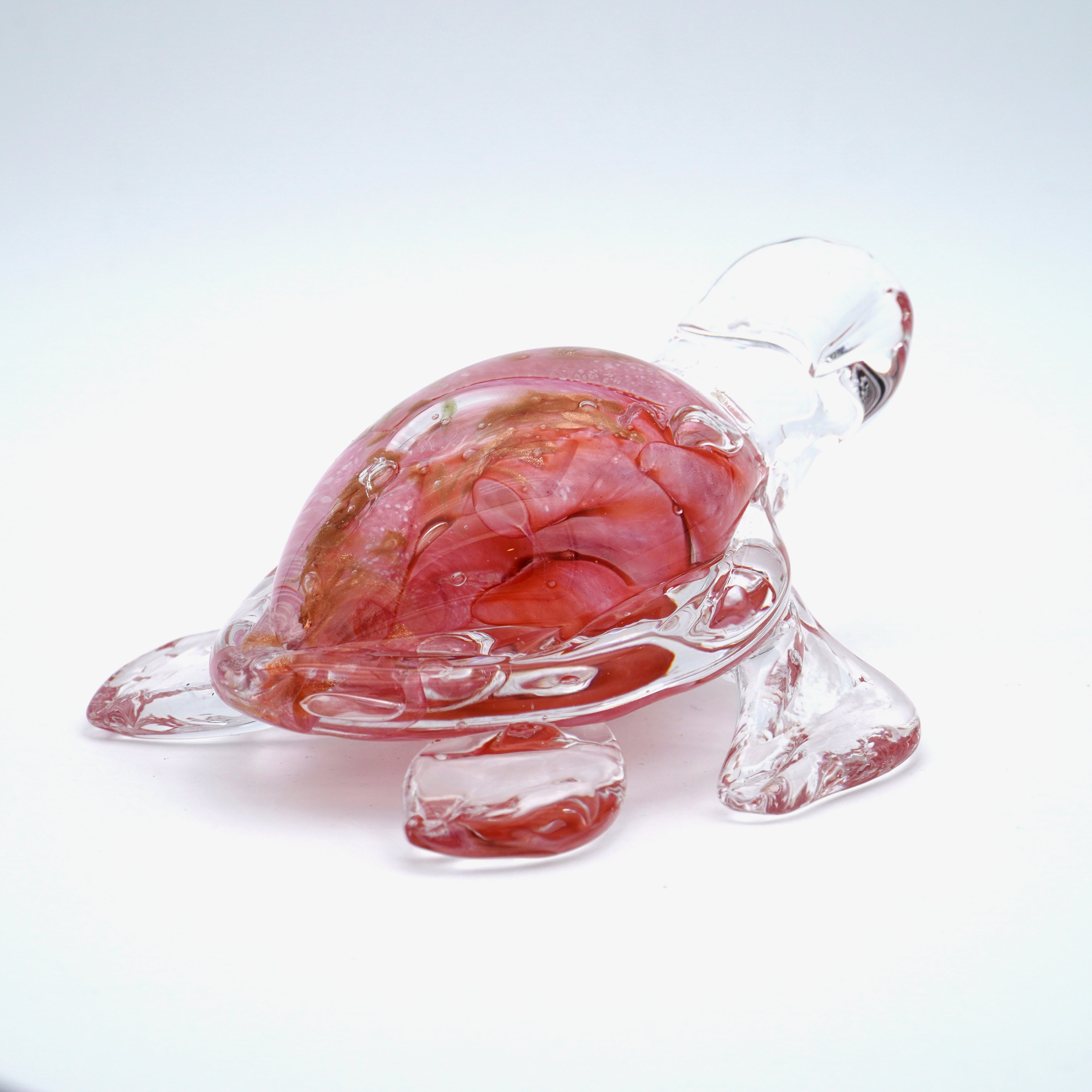 Tortue en verre sculpté