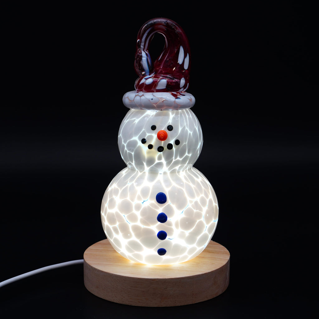 Bonhomme de neige en verre soufflé