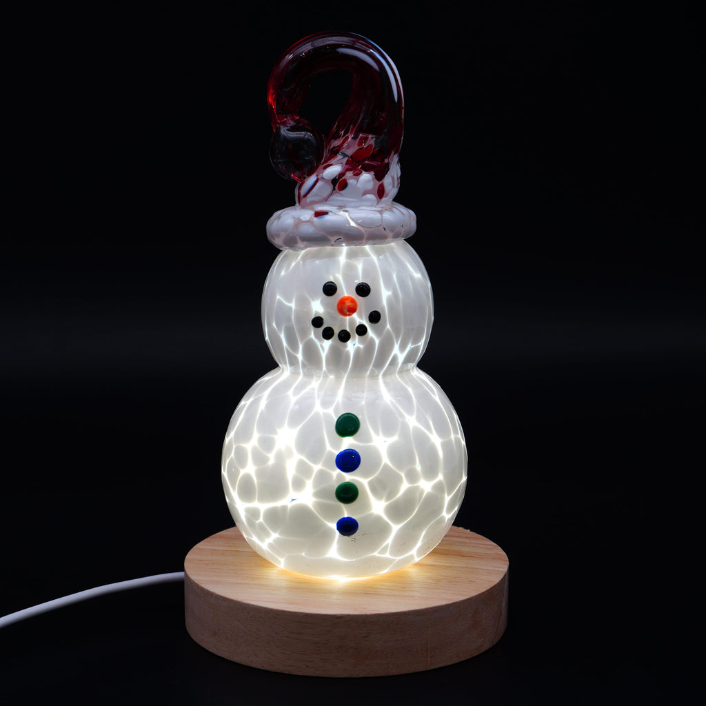 Bonhomme de neige en verre soufflé