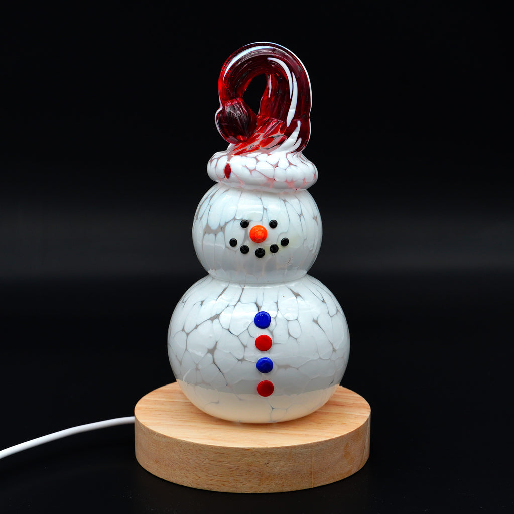 Bonhomme de neige en verre soufflé