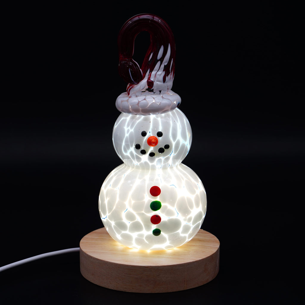 Bonhomme de neige en verre soufflé