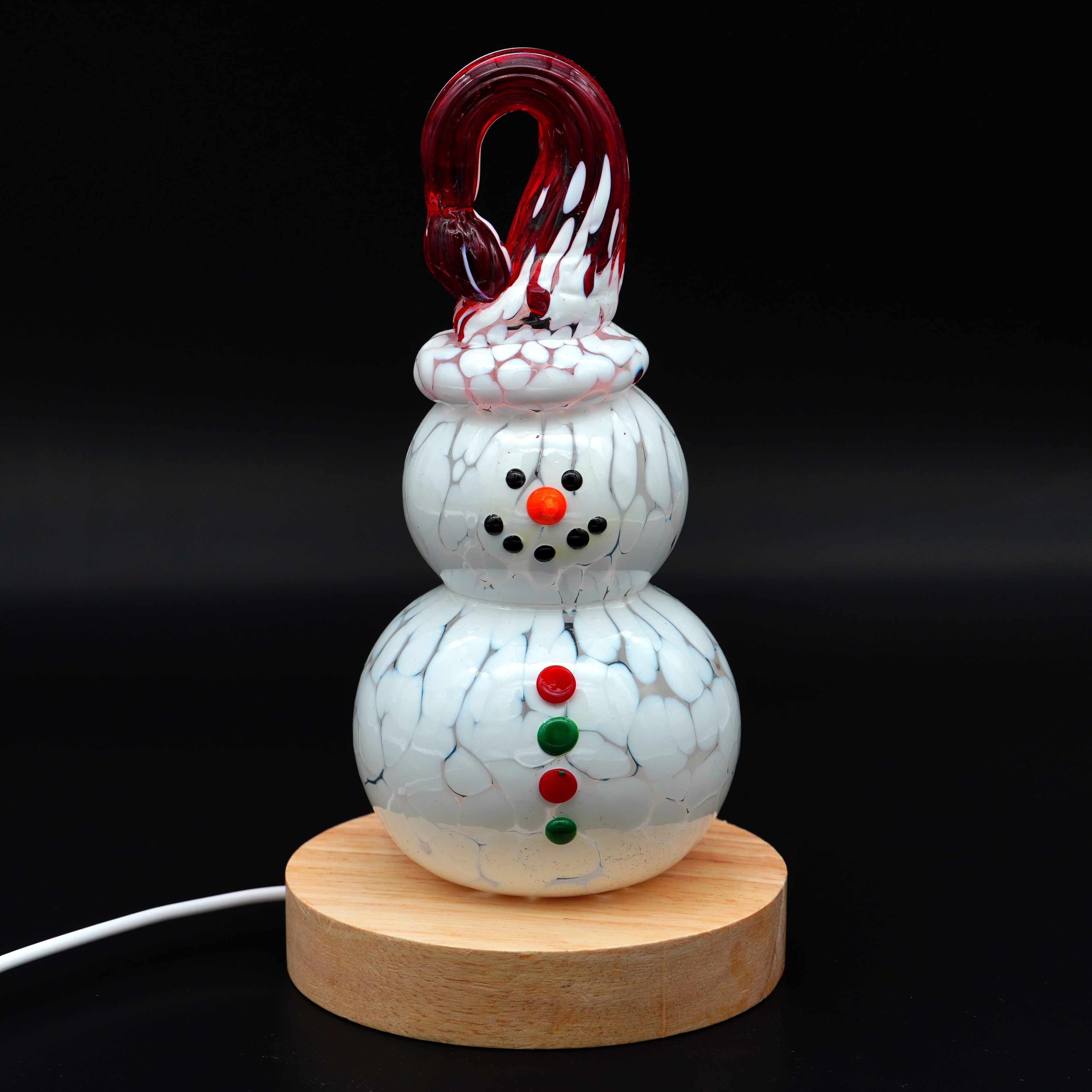Bonhomme de neige en verre soufflé