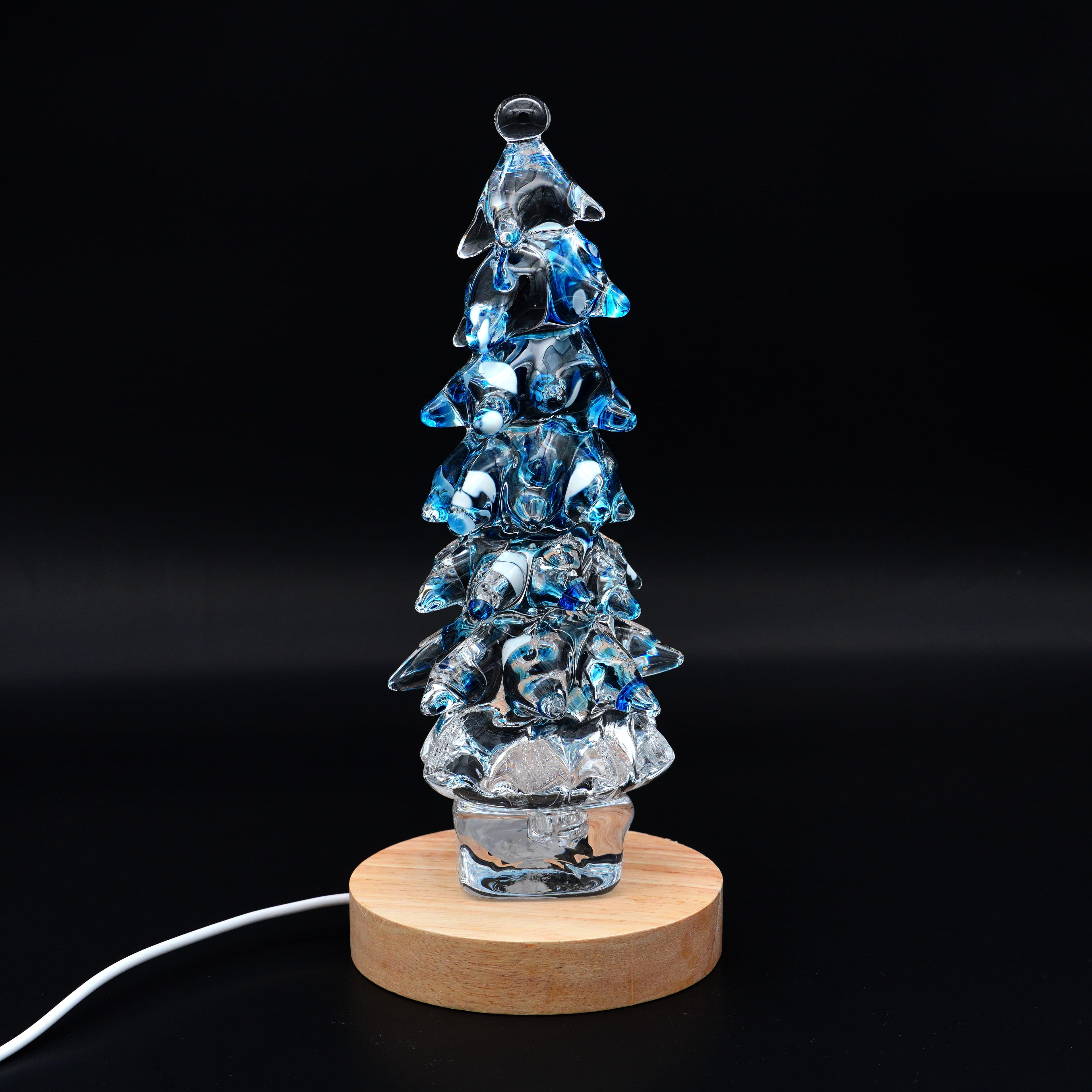 Sapin en verre scuplté