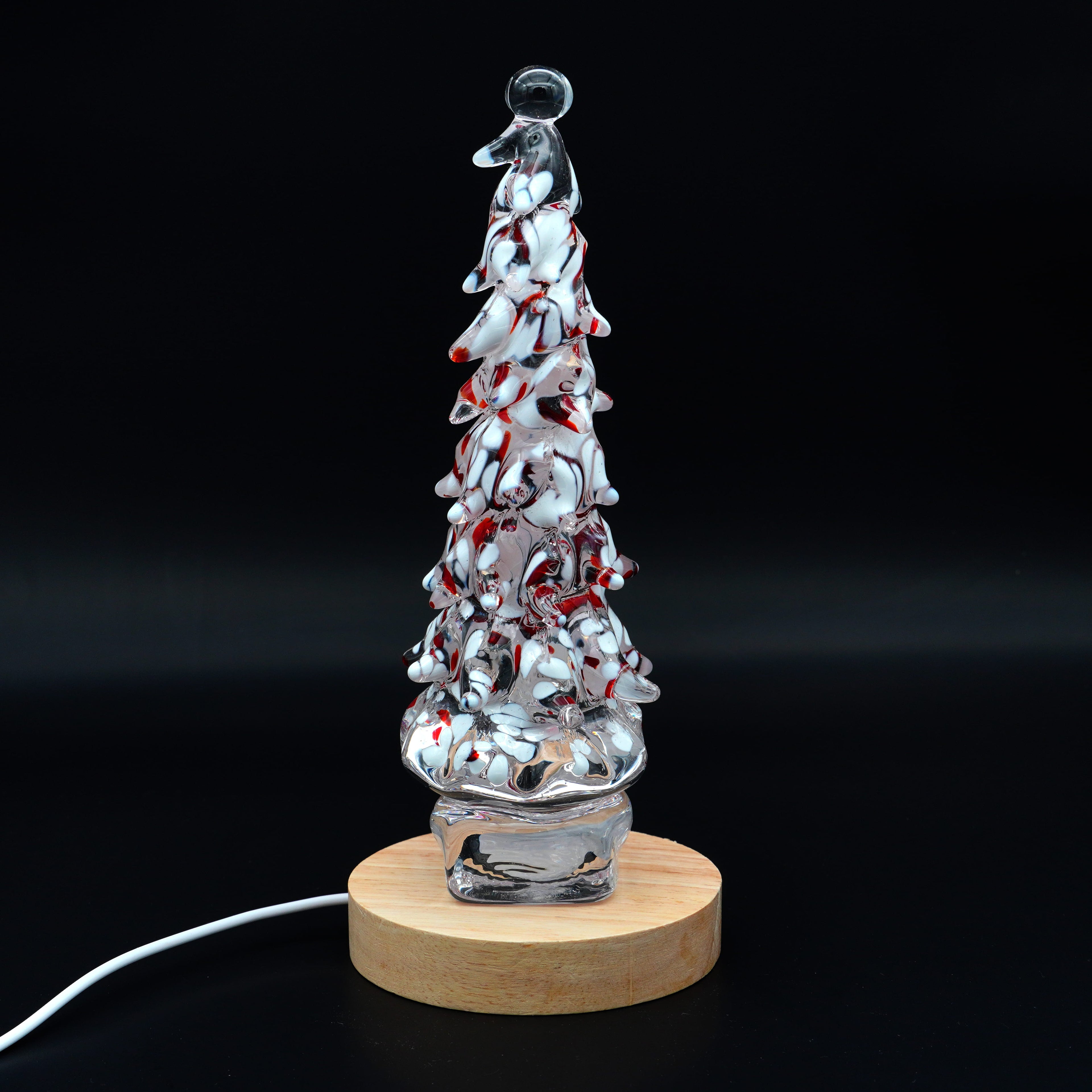 Sapin en verre scuplté